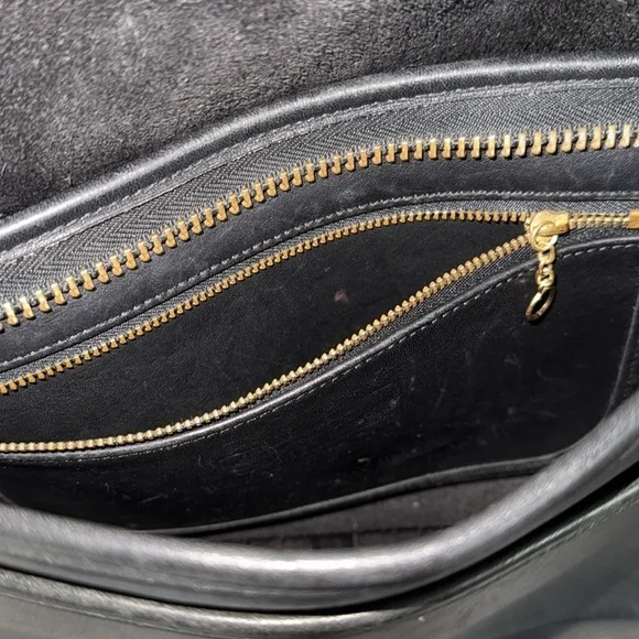 COACH purse Leather and Brass Flap Top Shoulder Bag vintage 1990s Patricia - Picture 5 of 10